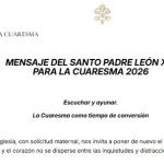Escuchar y ayunar: Mensaje del Papa León XIV para la Cuaresma 2026